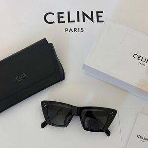 Celine cat eye Black Square Sunglasses